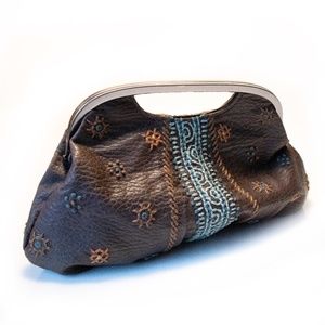 Vintage The Limited - Embroidered Clutch Purse